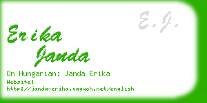 erika janda business card